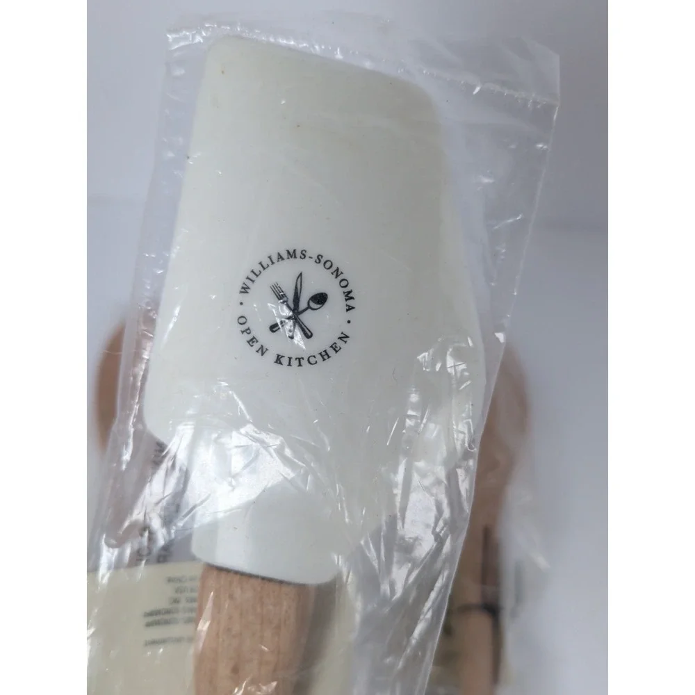 Williams Sonoma Open Kitchen Silicone Spatula & 2 Wooden Spoons - New